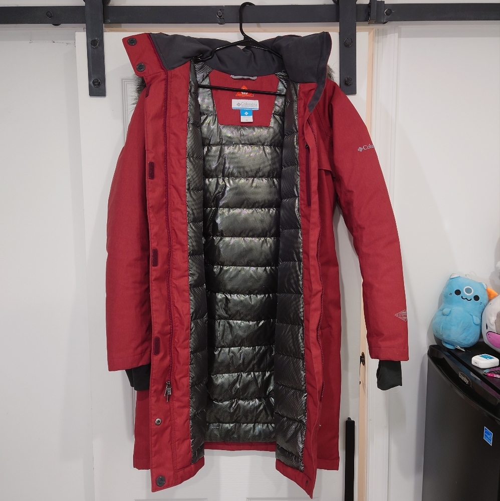 Columbia Flurry Run Down Long Omni Heat Jacket Coat Parka
